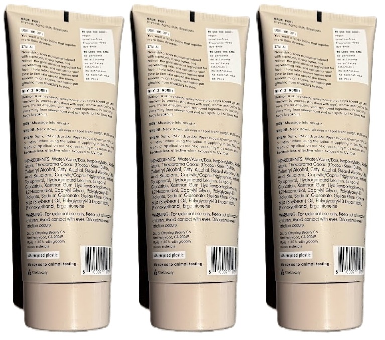 3-Pack Bundle | Versed Press Restart Gentle Retinol Body Lotion 6 fl. oz - Image 2